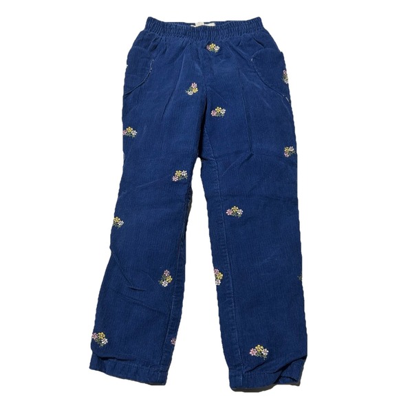 Mini Boden Other - Mini Boden Lined Pull-On‎ Corduroy Pants Embroidered Heart Pockets Girls 5Y - 6Y